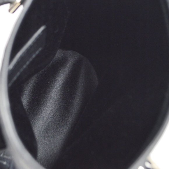 LOUIS VUITTON LITTLE BUCKET HAND BAG BLACK MONOGRAM SATIN - Picture 14 of 15